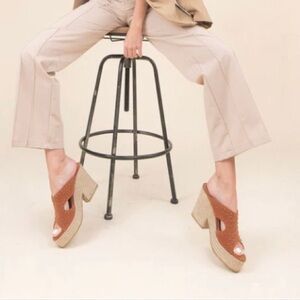 Miim “Ada” Studded Notch Platform Heels